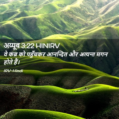 Picture 02 - अय्यूब 3:22 HINIRV - वे कब्र को पहुँचकर - Bible Verse Picture