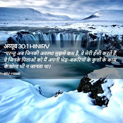 Picture 02 - अय्यूब 30:1 HINIRV - “परन्तु अब जिनकी - Bible Verse Picture