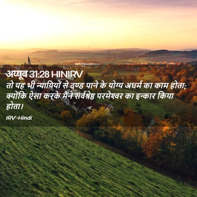 Picture 02 - अय्यूब 31:28 HINIRV - तो यह भी न्यायियों - Bible Verse Picture