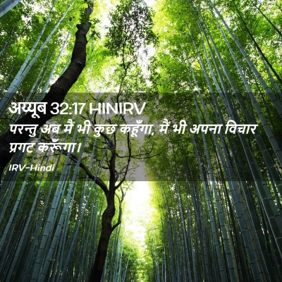 Picture 02 - अय्यूब 32:17 HINIRV - परन्तु अब मैं भी - Bible Verse Picture