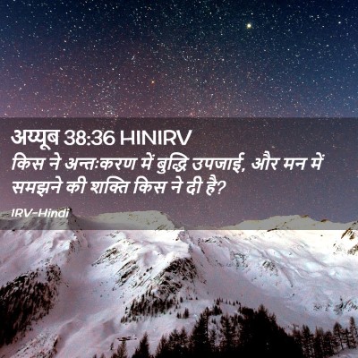 Picture 02 - अय्यूब 38:36 HINIRV - किस ने अन्तःकरण - Bible Verse Picture