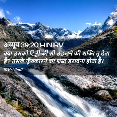 Picture 02 - अय्यूब 39:20 HINIRV - क्या उसको टिड्डी - Bible Verse Picture
