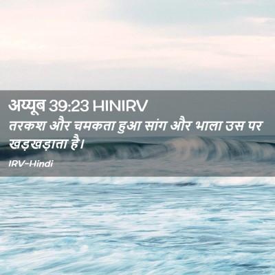 Picture 02 - अय्यूब 39:23 HINIRV - तरकश और चमकता हुआ - Bible Verse Picture