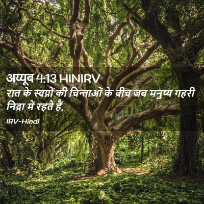 Picture 02 - अय्यूब 4:13 HINIRV - रात के स्वप्नों की - Bible Verse Picture