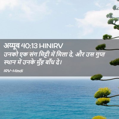 Picture 02 - अय्यूब 40:13 HINIRV - उनको एक संग मिट्टी - Bible Verse Picture