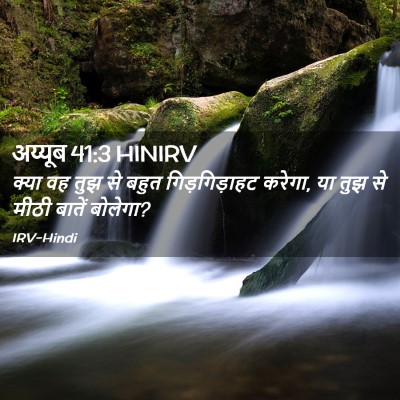 Picture 02 - अय्यूब 41:3 HINIRV - क्या वह तुझ से बहुत - Bible Verse Picture