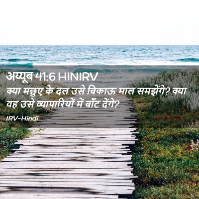 Picture 02 - अय्यूब 41:6 HINIRV - क्या मछुए के दल उसे - Bible Verse Picture