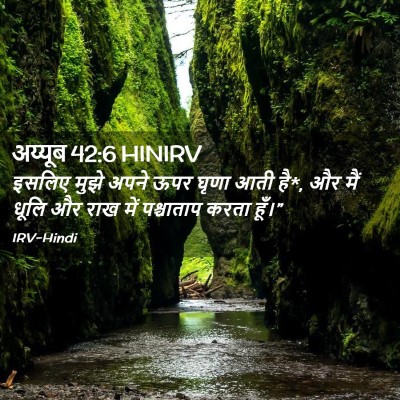 Picture 02 - अय्यूब 42:6 HINIRV - इसलिए मुझे अपने - Bible Verse Picture