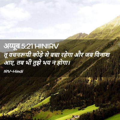 Picture 02 - अय्यूब 5:21 HINIRV - तू वचनरूपी कोड़े - Bible Verse Picture