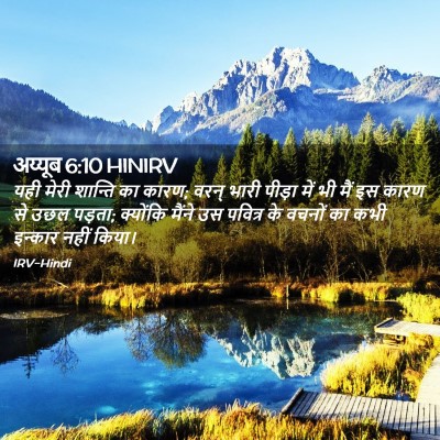 Picture 02 - अय्यूब 6:10 HINIRV - यही मेरी शान्ति का - Bible Verse Picture
