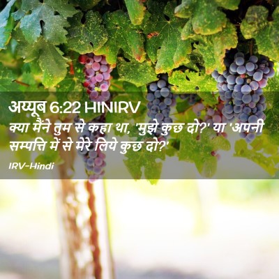 Picture 02 - अय्यूब 6:22 HINIRV - क्या मैंने तुम से - Bible Verse Picture