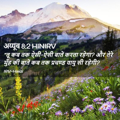 Picture 02 - अय्यूब 8:2 HINIRV - “तू कब तक ऐसी-ऐसी - Bible Verse Picture