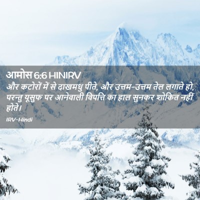 Picture 02 - आमोस 6:6 HINIRV - और कटोरों में से - Bible Verse Picture