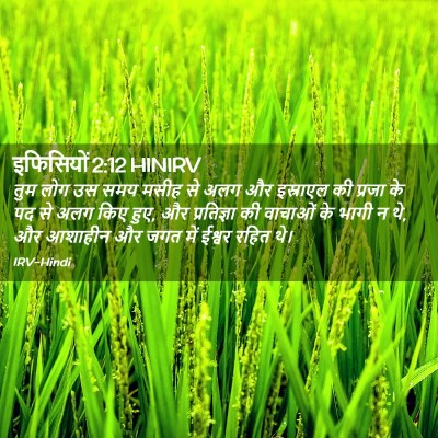Picture 02 - इफिसियों 2:12 HINIRV - तुम लोग उस समय मसीह - Bible Verse Picture