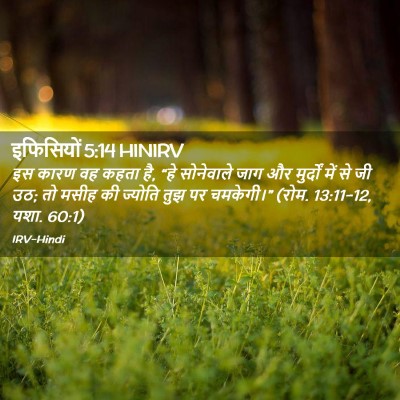 Picture 02 - इफिसियों 5:14 HINIRV - इस कारण वह कहता है, - Bible Verse Picture