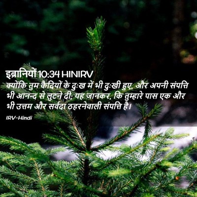 Picture 02 - इब्रानियों 10:34 HINIRV - क्योंकि तुम - Bible Verse Picture