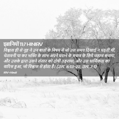 Picture 02 - इब्रानियों 11:7 HINIRV - विश्वास ही से नूह - Bible Verse Picture