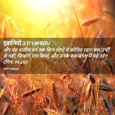 Picture 02 - इब्रानियों 3:17 HINIRV - और वह चालीस वर्ष तक - Bible Verse Picture