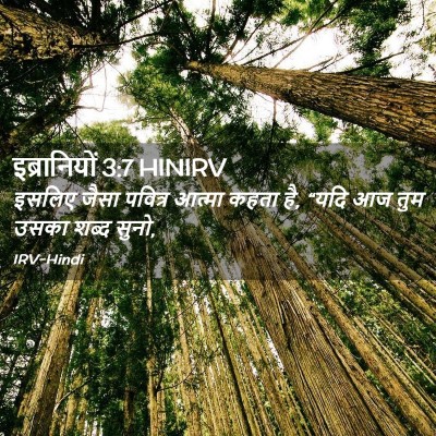 Picture 02 - इब्रानियों 3:7 HINIRV - इसलिए जैसा पवित्र - Bible Verse Picture