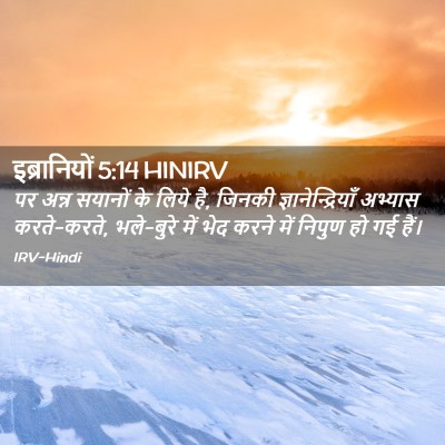 Picture 02 - इब्रानियों 5:14 HINIRV - पर अन्न सयानों के - Bible Verse Picture