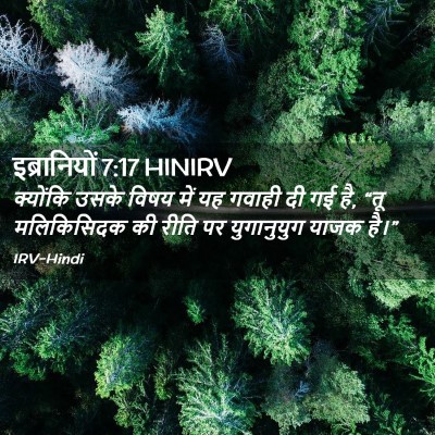 Picture 02 - इब्रानियों 7:17 HINIRV - क्योंकि उसके विषय - Bible Verse Picture