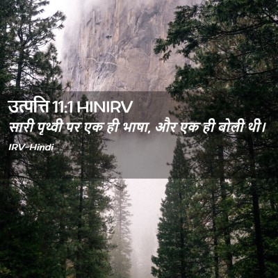 Picture 02 - उत्पत्ति 11:1 HINIRV - सारी पृथ्वी पर एक - Bible Verse Picture