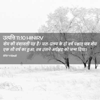 Picture 02 - उत्पत्ति 11:10 HINIRV - शेम की वंशावली यह - Bible Verse Picture