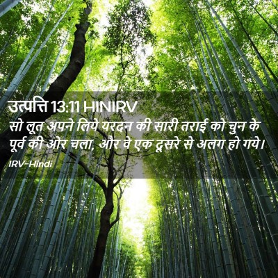 Picture 02 - उत्पत्ति 13:11 HINIRV - सो लूत अपने लिये - Bible Verse Picture