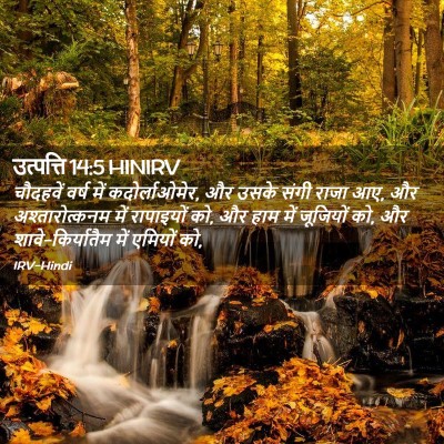 Picture 02 - उत्पत्ति 14:5 HINIRV - चौदहवें वर्ष में - Bible Verse Picture