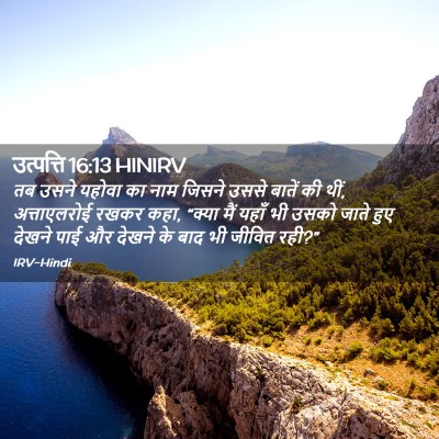 Picture 02 - उत्पत्ति 16:13 HINIRV - तब उसने यहोवा का - Bible Verse Picture
