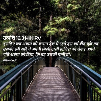 Picture 02 - उत्पत्ति 16:3 HINIRV - इसलिए जब अब्राम को - Bible Verse Picture