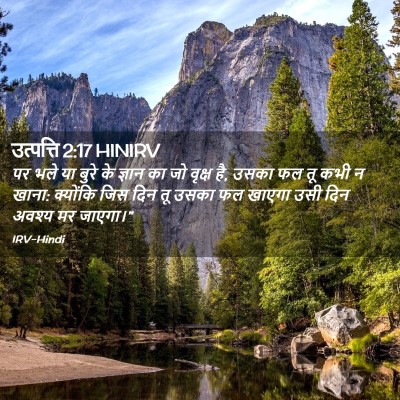 Picture 02 - उत्पत्ति 2:17 HINIRV - पर भले या बुरे के - Bible Verse Picture