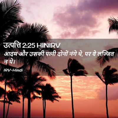 Picture 02 - उत्पत्ति 2:25 HINIRV - आदम और उसकी पत्‍नी - Bible Verse Picture