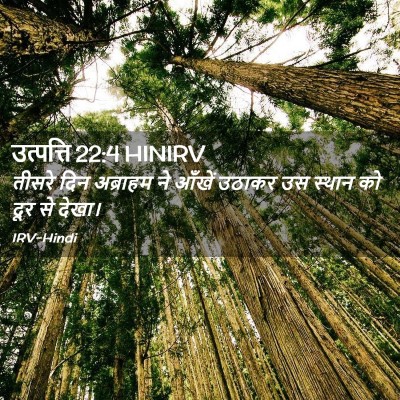 Picture 02 - उत्पत्ति 22:4 HINIRV - तीसरे दिन अब्राहम - Bible Verse Picture