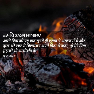 Picture 02 - उत्पत्ति 27:34 HINIRV - अपने पिता की यह बात - Bible Verse Picture