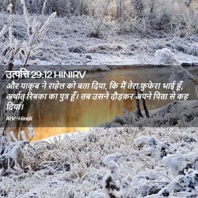 Picture 02 - उत्पत्ति 29:12 HINIRV - और याकूब ने राहेल - Bible Verse Picture