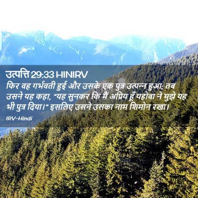Picture 02 - उत्पत्ति 29:33 HINIRV - फिर वह गर्भवती हुई - Bible Verse Picture