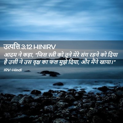 Picture 02 - उत्पत्ति 3:12 HINIRV - आदम ने कहा, “जिस - Bible Verse Picture