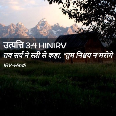 Picture 02 - उत्पत्ति 3:4 HINIRV - तब सर्प ने स्त्री - Bible Verse Picture