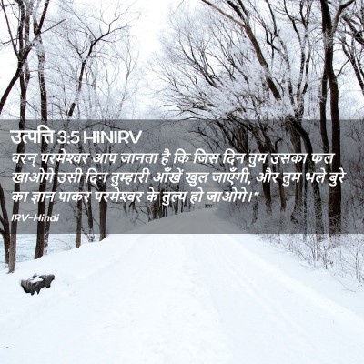 Picture 02 - उत्पत्ति 3:5 HINIRV - वरन् परमेश्‍वर आप - Bible Verse Picture
