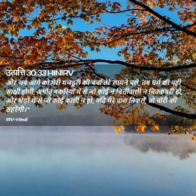 Picture 02 - उत्पत्ति 30:33 HINIRV - और जब आगे को मेरी - Bible Verse Picture