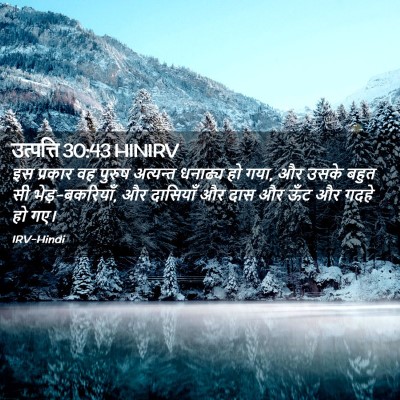 Picture 02 - उत्पत्ति 30:43 HINIRV - इस प्रकार वह पुरुष - Bible Verse Picture