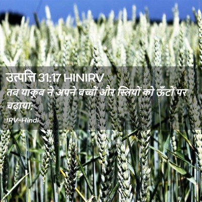 Picture 02 - उत्पत्ति 31:17 HINIRV - तब याकूब ने अपने - Bible Verse Picture