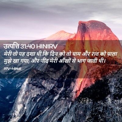 Picture 02 - उत्पत्ति 31:40 HINIRV - मेरी तो यह दशा थी - Bible Verse Picture