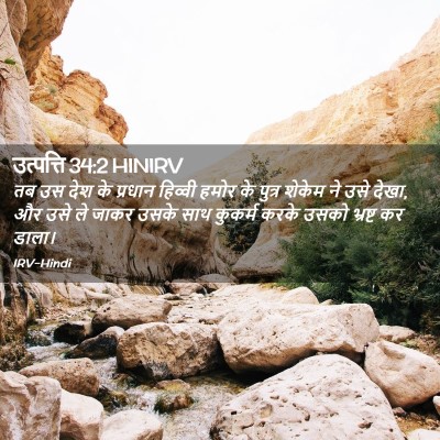 Picture 02 - उत्पत्ति 34:2 HINIRV - तब उस देश के प्रधान - Bible Verse Picture