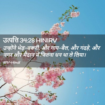 Picture 02 - उत्पत्ति 34:28 HINIRV - उन्होंने - Bible Verse Picture