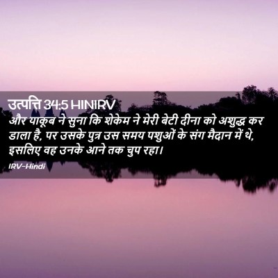 Picture 02 - उत्पत्ति 34:5 HINIRV - और याकूब ने सुना कि - Bible Verse Picture