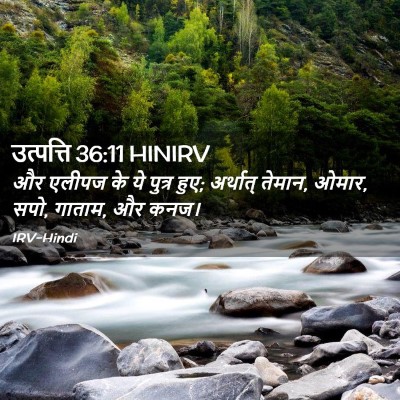 Picture 02 - उत्पत्ति 36:11 HINIRV - और एलीपज के ये - Bible Verse Picture