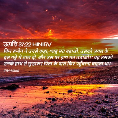 Picture 02 - उत्पत्ति 37:22 HINIRV - फिर रूबेन ने उनसे - Bible Verse Picture