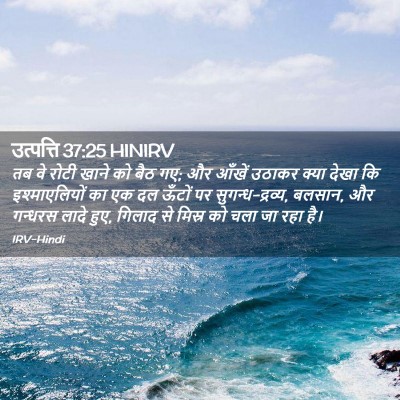 Picture 02 - उत्पत्ति 37:25 HINIRV - तब वे रोटी खाने को - Bible Verse Picture